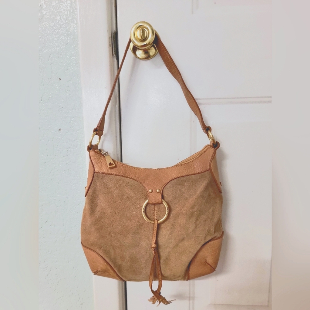 Suede And Leather The Sak Over The Shoulder Bag In Fair Condition Suede Purse